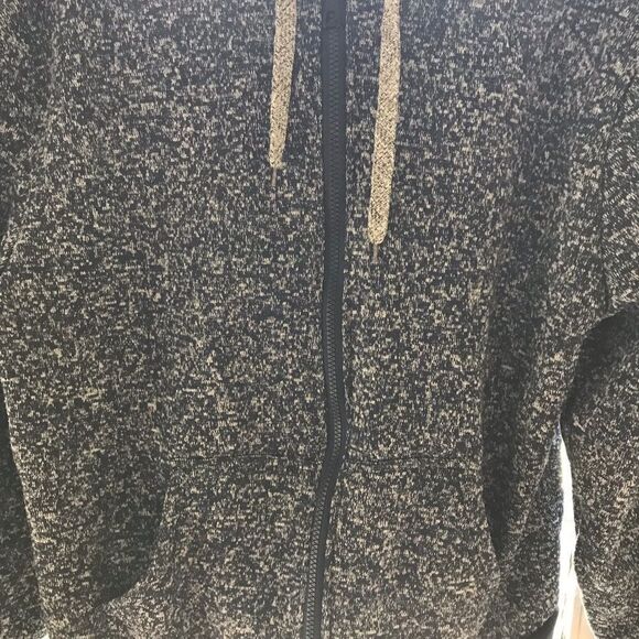 VINTAGE hoodie mottled gray mens full zip size M EUC - Picture 1 of 5